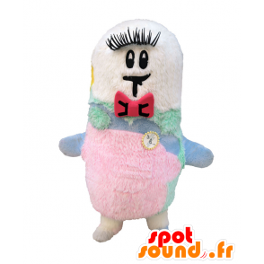 Mascot Shimokki. rosa og hvit snømann maskot - MASFR27618 - Yuru-Chara japanske Mascots