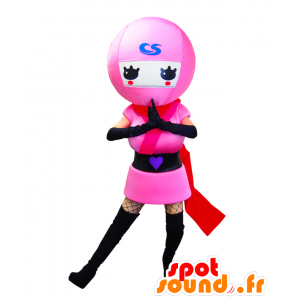 Shinobi-chan maskot. Pink og sexet ninja maskot - Spotsound