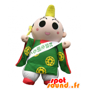 Mascot YashiroAkira-kun. Rey de la mascota de vestido verde - MASFR27623 - Yuru-Chara mascotas japonesas