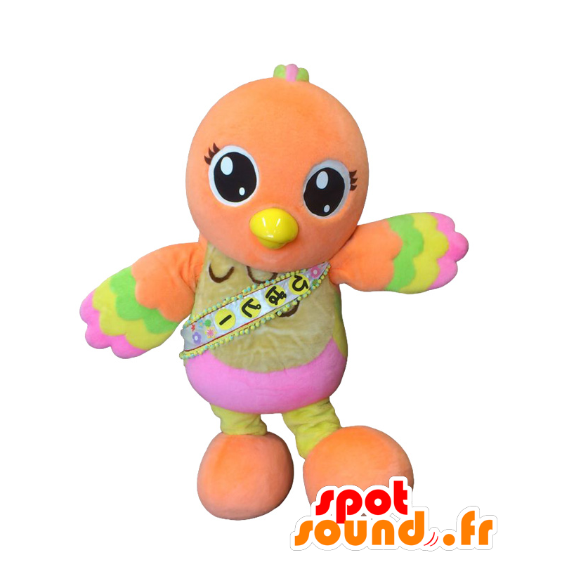 Fuchu maskot. Orange fågelmaskot - Spotsound maskot