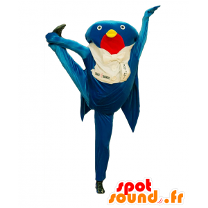 Mascot Suteppi. Mascot bluebird, branco e vermelho - MASFR27626 - Yuru-Chara Mascotes japoneses