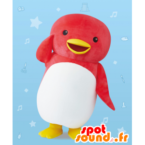 Mascotte de Uchida, de pingouin, de manchot rouge et blanc - MASFR27627 - Mascottes Yuru-Chara Japonaises