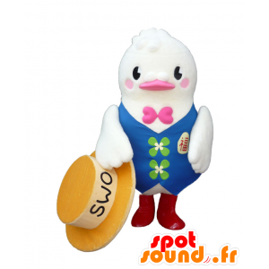 Jigyotan mascot, a white bird with a hat - MASFR27629 - Yuru-Chara Japanese mascots