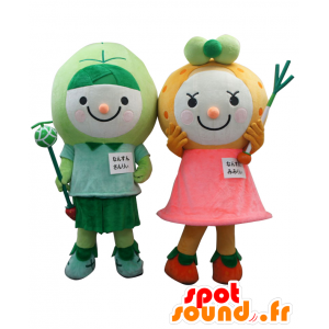 Mascots Avery und Milly. 2 Babys Fruchtmaskottchen - MASFR27632 - Yuru-Chara japanischen Maskottchen