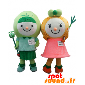 Mascots Avery und Milly. 2 Babys Fruchtmaskottchen - MASFR27632 - Yuru-Chara japanischen Maskottchen