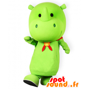 Mascot Ribasai-kun, green monster with a horn - MASFR27634 - Yuru-Chara Japanese mascots