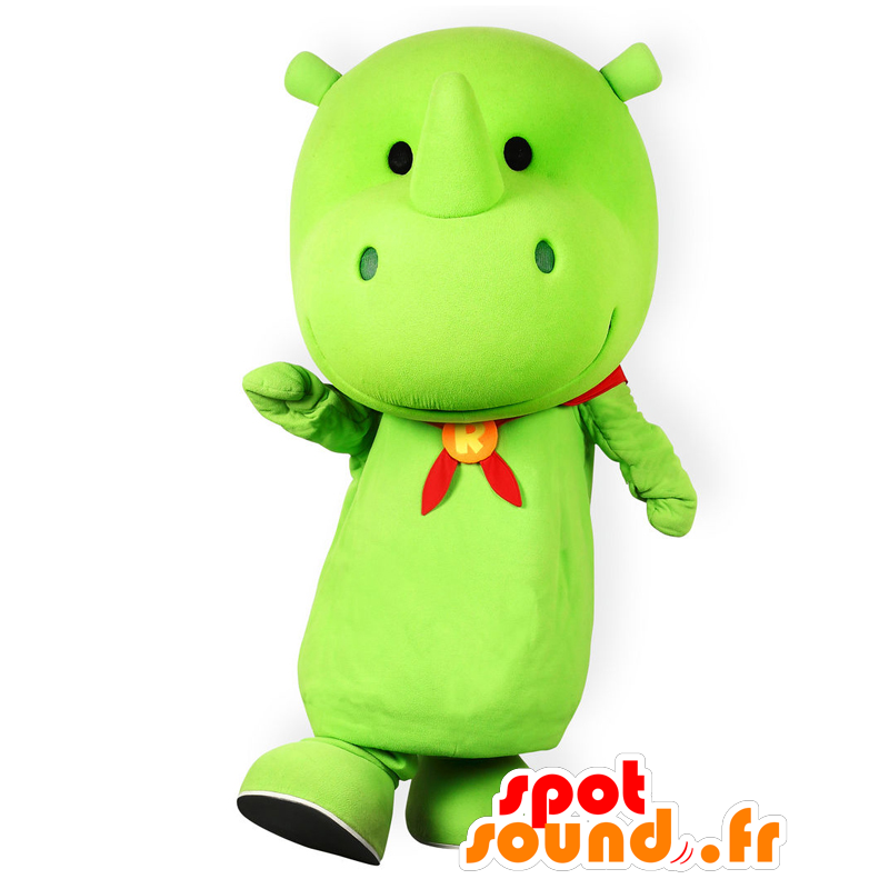 Mascot Ribasai-kun, green monster with a horn - MASFR27634 - Yuru-Chara Japanese mascots
