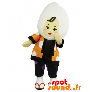 Mascotte della città di Niigata, kimono arancione ragazza - MASFR27635 - Yuru-Chara mascotte giapponese