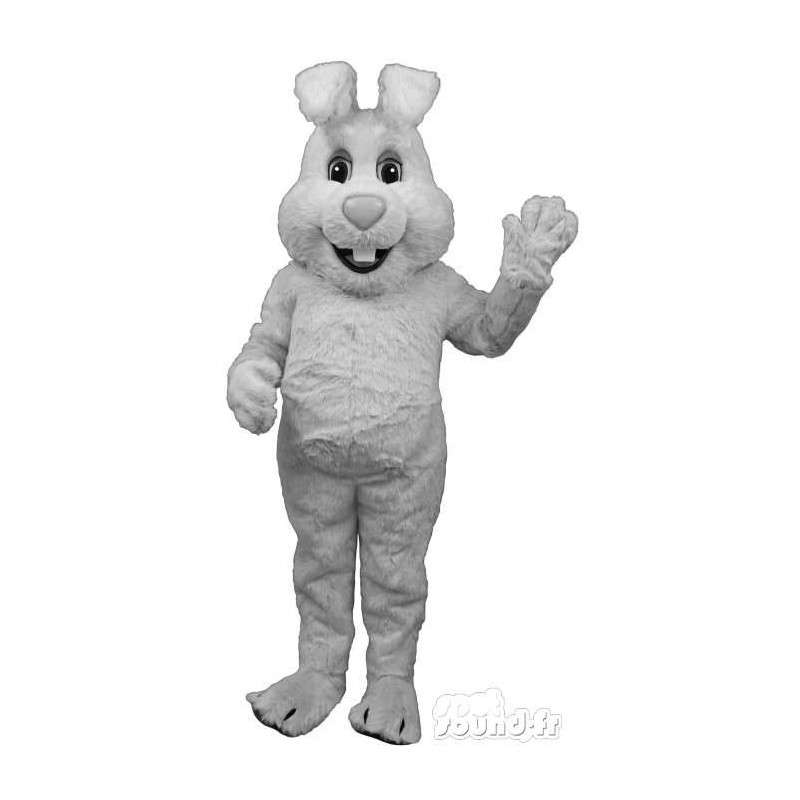 Gran traje de conejo blanco, simple y personalizable - MASFR007104 - Mascota de conejo