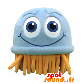Bubble-kun μασκότ. Μασκότ μπλε και πορτοκαλί μέδουσες - Ιαπωνικές μασκότ Yuru-Chara - MASFR27637 - SpotSound.fr