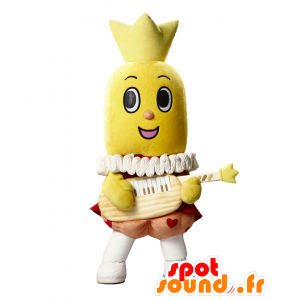 Mascot Turn-Prince. Amarillo mascota de muñeco de nieve - MASFR27641 - Yuru-Chara mascotas japonesas