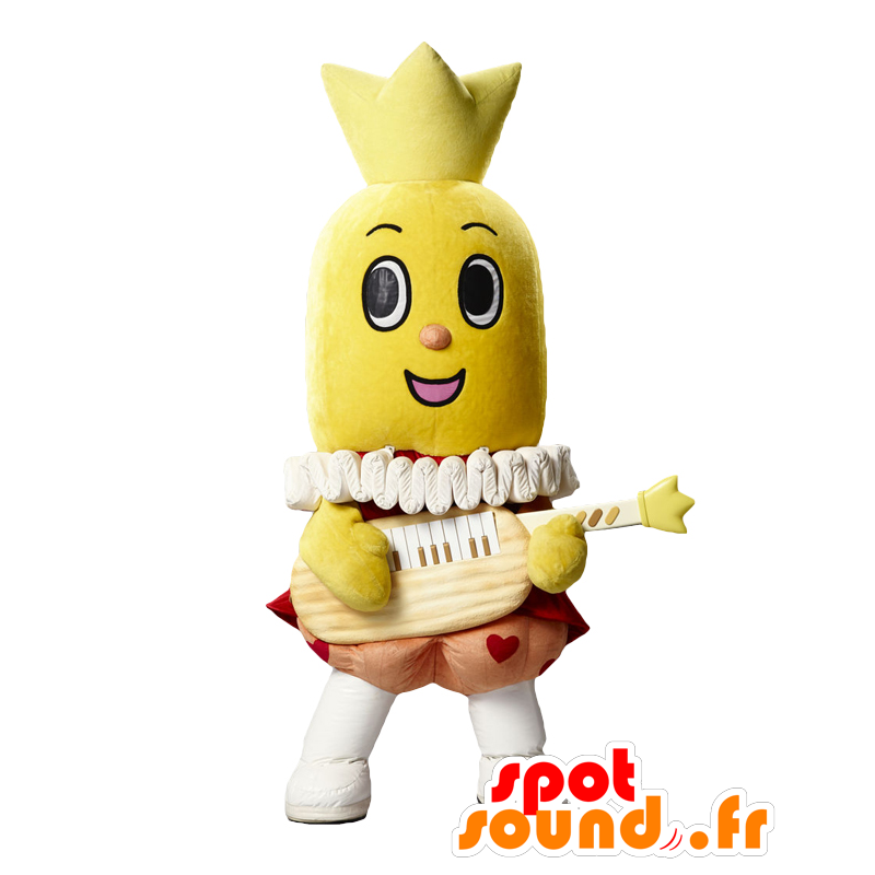 Mascot Turn-Prince. Amarillo mascota de muñeco de nieve - MASFR27641 - Yuru-Chara mascotas japonesas