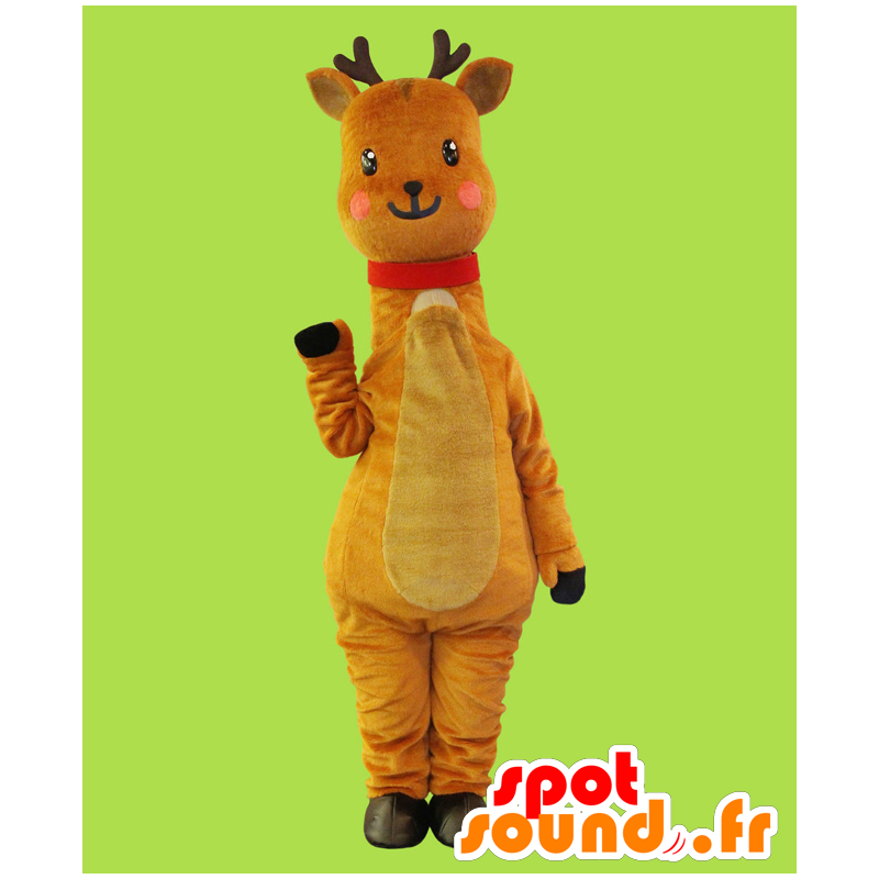 Rinimane Maskottchen. Brown und Rotwild-Maskottchen - MASFR27644 - Yuru-Chara japanischen Maskottchen