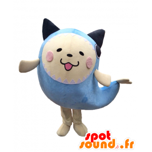 Maskot Gyoranyan. Maskot malý bílý pes ryby - MASFR27646 - Yuru-Chara japonské Maskoti