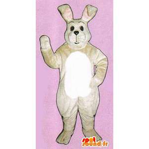 Giant mascota conejo blanco. Blanco traje de conejo - MASFR007105 - Mascota de conejo