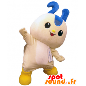 Mascota Reoparisu. Mascota del monstruo azul y blanco - MASFR27650 - Yuru-Chara mascotas japonesas