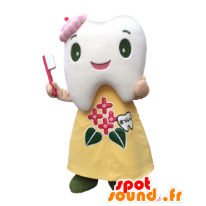 Mascot Sasshi. tann maskot med en tannbørste - MASFR27652 - Yuru-Chara japanske Mascots