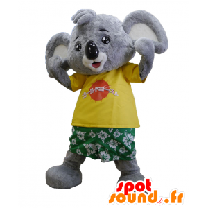 Maskot pan Billy. Koala Maskot drží zelené a žluté - MASFR27659 - Yuru-Chara japonské Maskoti