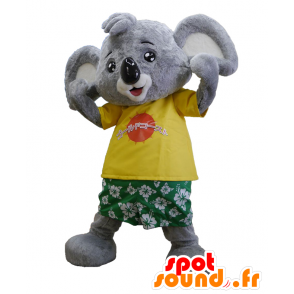 Mascotte de M. Billy. Mascotte de koala en tenue verte et jaune - MASFR27659 - Mascottes Yuru-Chara Japonaises