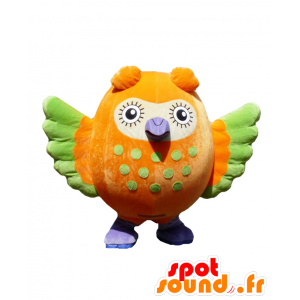 Hororu Maskottchen. Owl mascot orange, lila und grün - MASFR27660 - Yuru-Chara japanischen Maskottchen