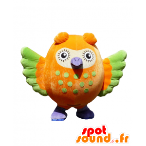 Hororu mascot. Owl mascot orange, purple and green - MASFR27660 - Yuru-Chara Japanese mascots