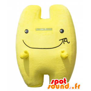 Maskot Konomin. Mascot písmene H, fluorescenční žlutá a černá - MASFR27661 - Yuru-Chara japonské Maskoti