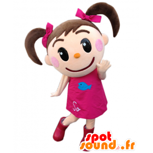 Mascot Satchan. Princess mascotte met een mooie jurk - MASFR27666 - Yuru-Chara Japanse Mascottes