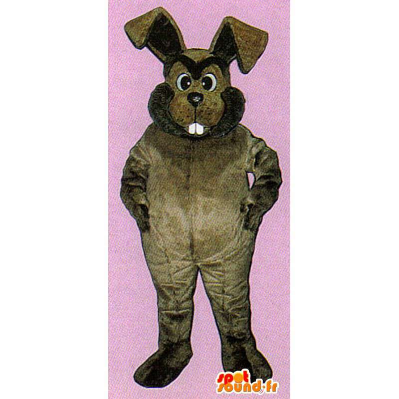 Mascot big chubby bunny brown - MASFR007107 - Rabbit mascot