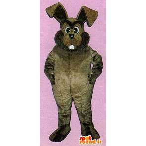 Fat boy Maskottchen Hase braun - MASFR007107 - Hase Maskottchen