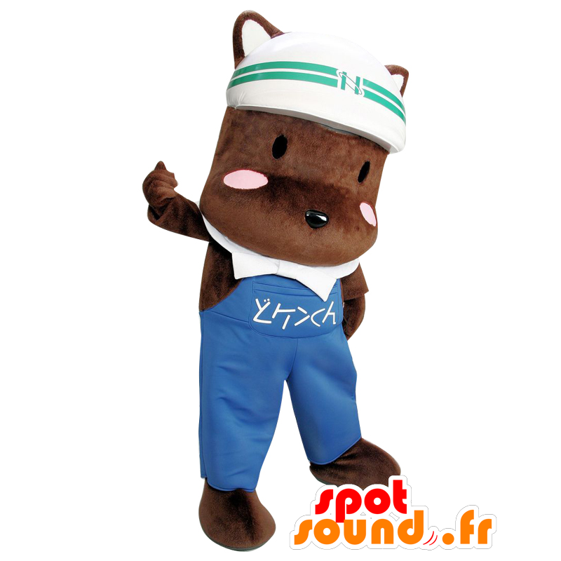 Μασκότ Ken-Kun. Μασκότ μεγάλο καφετί σκυλί σε φόρμες - Ιαπωνικές μασκότ Yuru-Chara - MASFR27672 - SpotSound.fr
