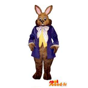 Déguisement de lapin marron à lunettes, en costume - MASFR007108 - Mascotte de lapins