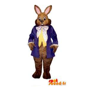 Traje do coelho marrom com óculos, terno - MASFR007108 - coelhos mascote