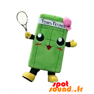Maskot Tennis-víla. zelená tenisový kurt Maskot - MASFR27678 - Yuru-Chara japonské Maskoti