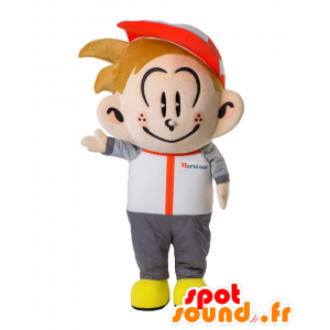 Mascota de Mappy. Mascota del muchacho, con una gorra - MASFR27683 - Yuru-Chara mascotas japonesas