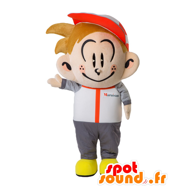 Mascot Mappy. Jongen Mascot, met een dop - MASFR27683 - Yuru-Chara Japanse Mascottes
