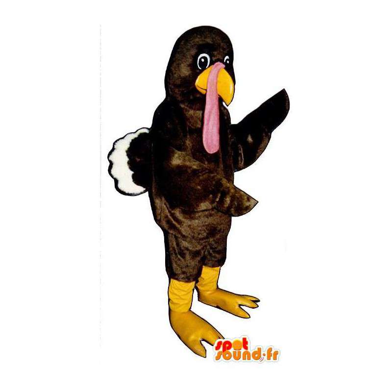 Mascotte de dindon marron. Costume de dindon - MASFR007109 - Mascotte de Poules - Coqs - Poulets