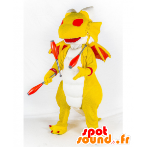 Maskot Nagi. yellow dragon maskot žonglér - MASFR27687 - Yuru-Chara japonské Maskoti