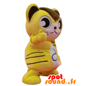 Mascota Manatchi. Mascota Gato amarillo y marrón - MASFR27688 - Yuru-Chara mascotas japonesas