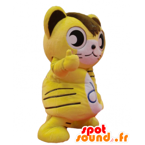 Mascota Manatchi. Mascota Gato amarillo y marrón - MASFR27688 - Yuru-Chara mascotas japonesas