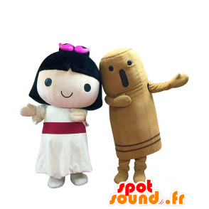 2 mascotes Shidamiko-chan eo Sr. Takeshi - MASFR27692 - Yuru-Chara Mascotes japoneses