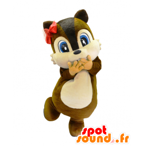 Lilo-chan mascotte. bruin en beige eekhoorn mascotte - MASFR27696 - Yuru-Chara Japanse Mascottes