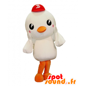 Mascotte de San-chan. mascotte d'oiseau avec une casquette - MASFR27698 - Mascottes Yuru-Chara Japonaises