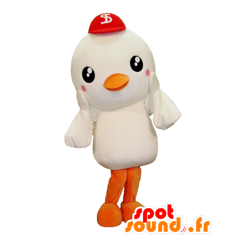 Mascotte de San-chan. mascotte d'oiseau avec une casquette - MASFR27698 - Mascottes Yuru-Chara Japonaises