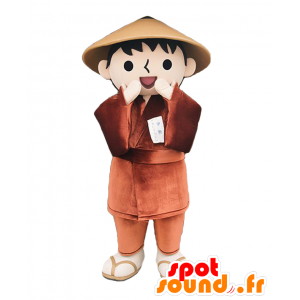 Mairin maskot. Japansk pojke maskot öppen mun - Spotsound maskot