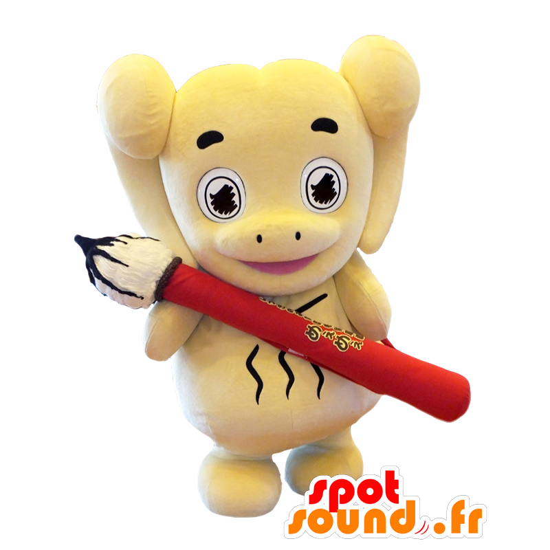 Mascot Itsukinomiya. kivi maskotti harjalla - MASFR27701 - Mascottes Yuru-Chara Japonaises