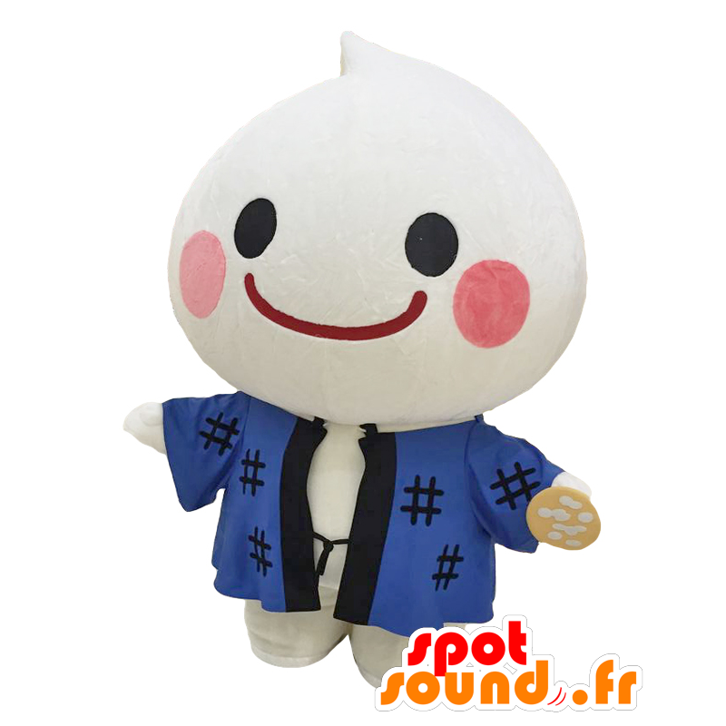 Howamiru mascot. White man with a blue kimono - MASFR27705 - Yuru-Chara Japanese mascots