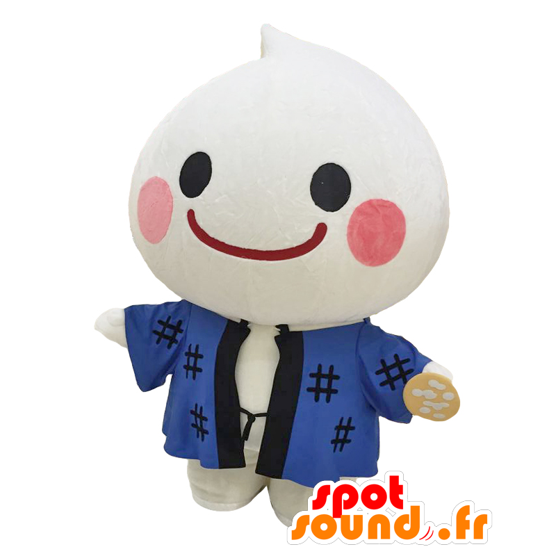 Howamiru mascotte. Uomo bianco con un kimono blu - MASFR27705 - Yuru-Chara mascotte giapponese