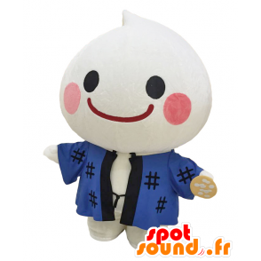 Howamiru mascotte. Uomo bianco con un kimono blu - MASFR27705 - Yuru-Chara mascotte giapponese