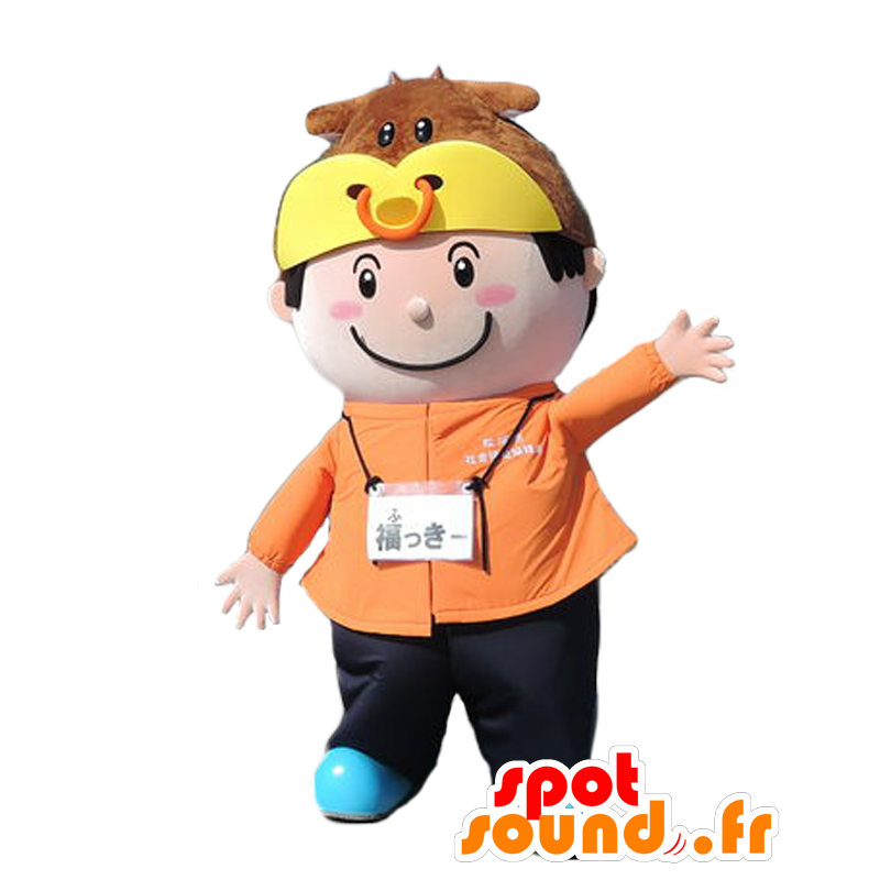 Fukukki Maskottchen Junge. Boy Maskottchen - MASFR27708 - Yuru-Chara japanischen Maskottchen