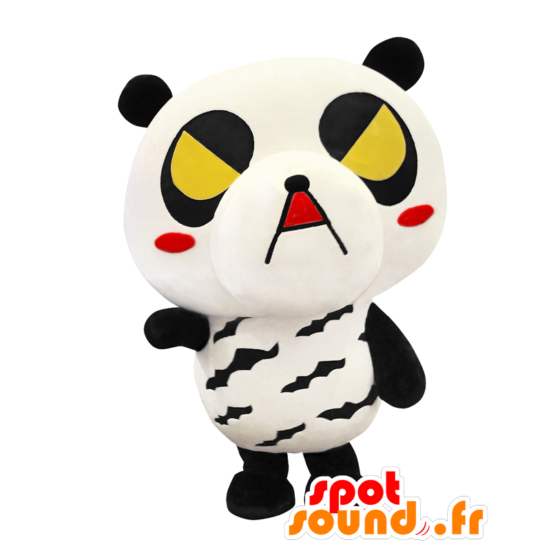 Kirepanda mascotte. Mascotte feroce panda in bianco e nero - MASFR27715 - Yuru-Chara mascotte giapponese